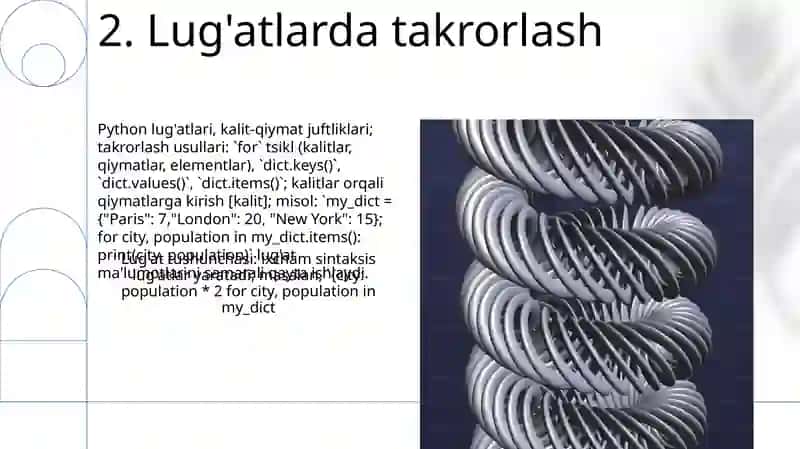 Phytonda lug'atlar bilan ishlash 4