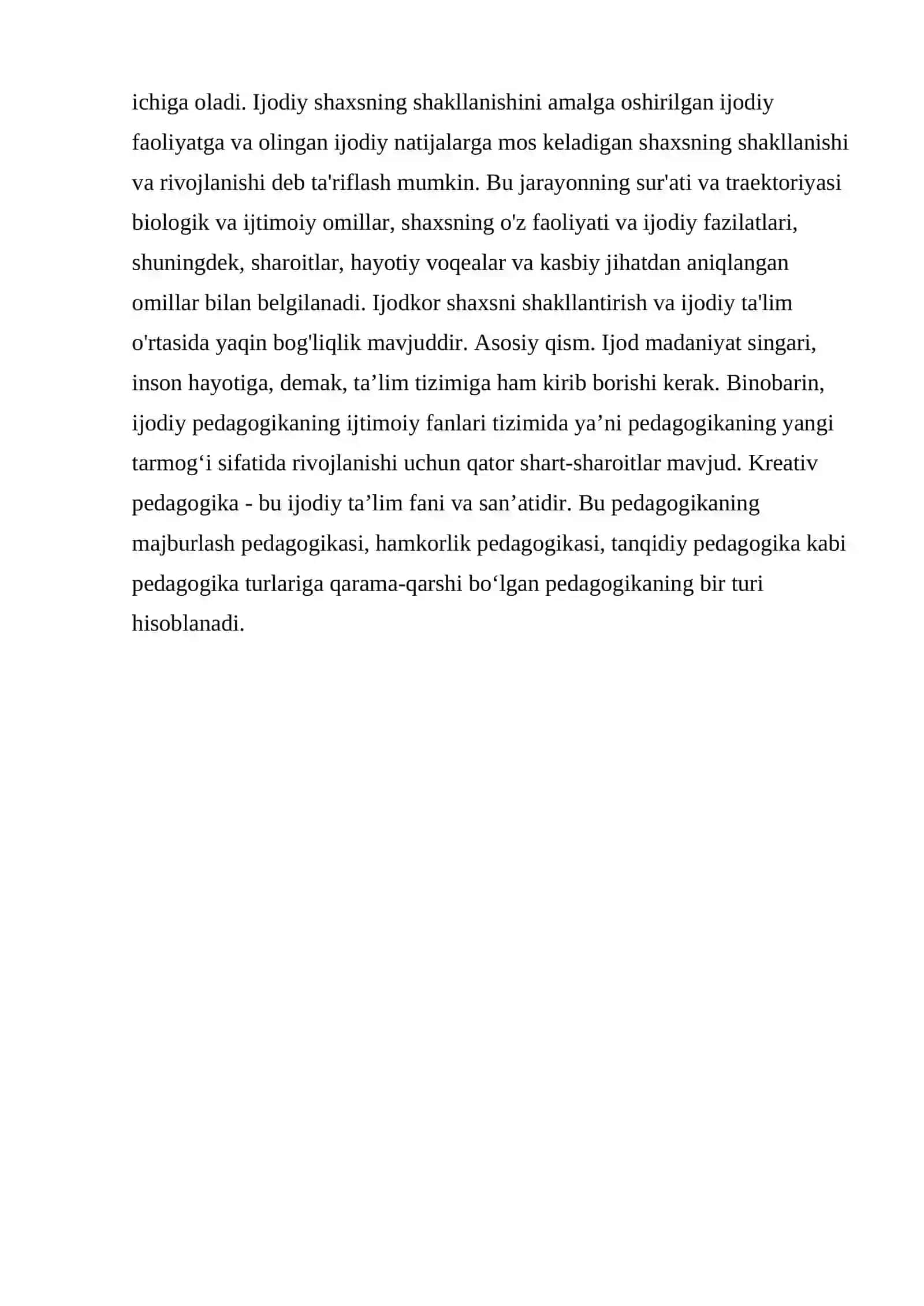 Pedagogik maxorat fanidan Mustaqil ishi 4