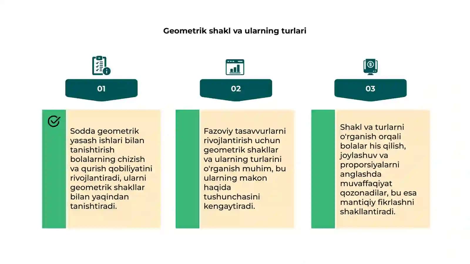 Sodda geometrik yasash ishlari bilan tanishtirish 4
