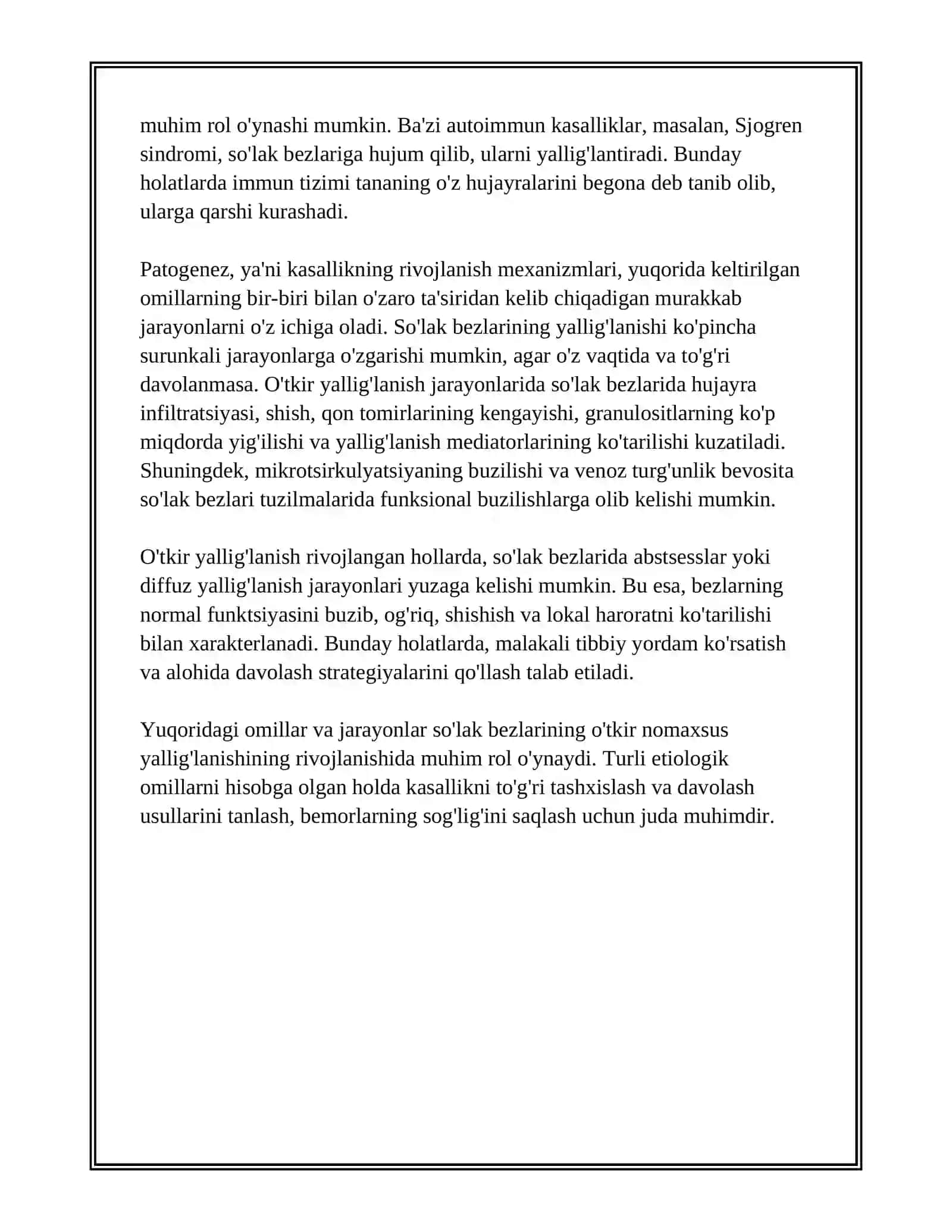 SO'LAK BEZLARINI O'TKIR VA SURUNKALI NOMAXSUS YALLIG 'LANISH KASALLIKLARI 4
