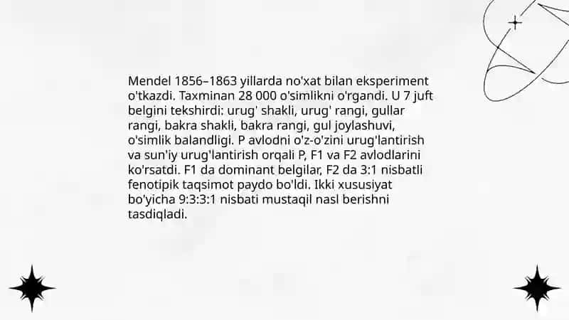 Mendel qonunlari 4