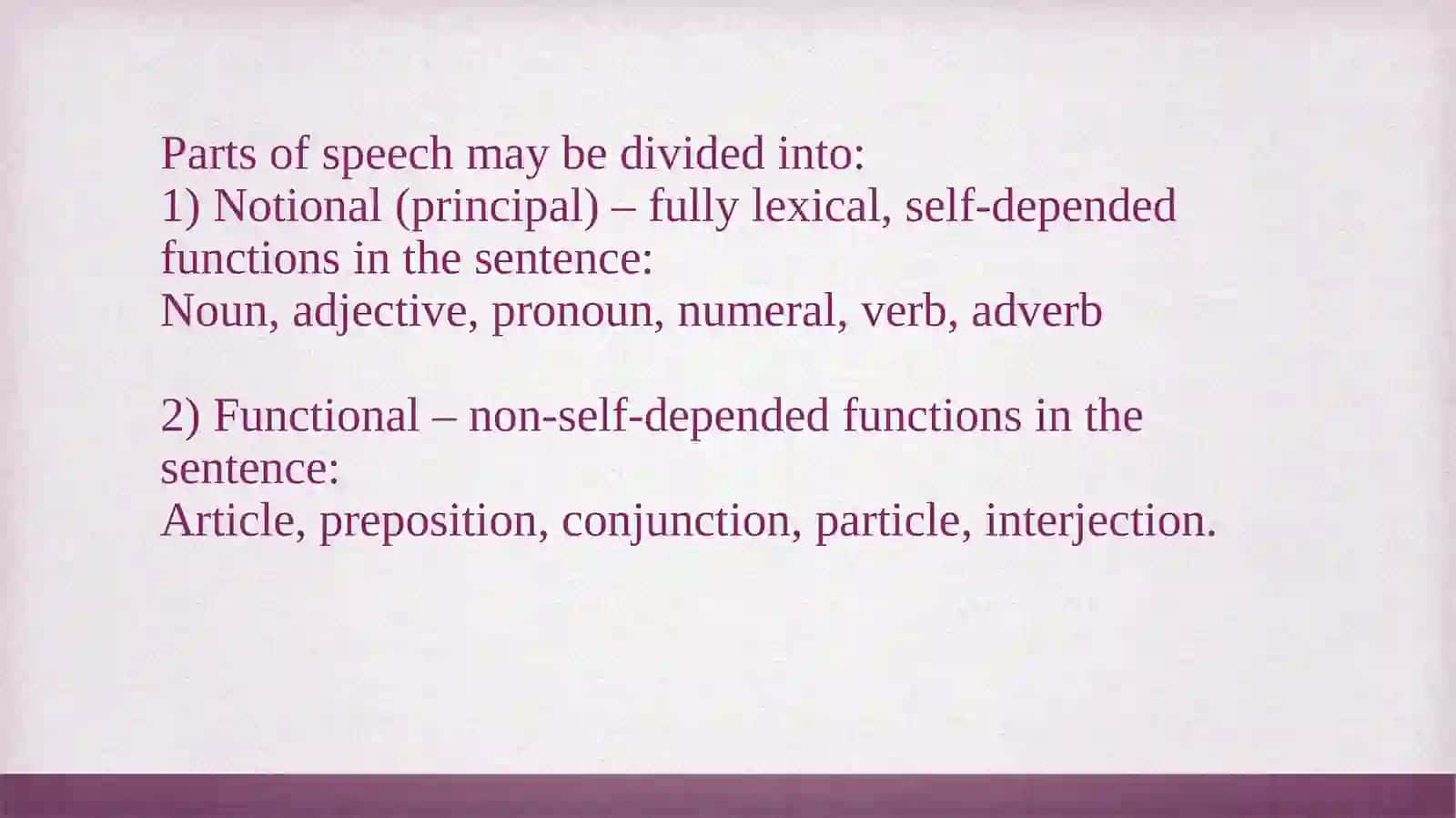 Functional parts of speech 4