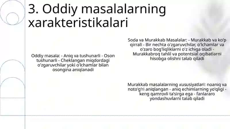 Sodda Va Murakkab Masalalar Haqida Malumot 4