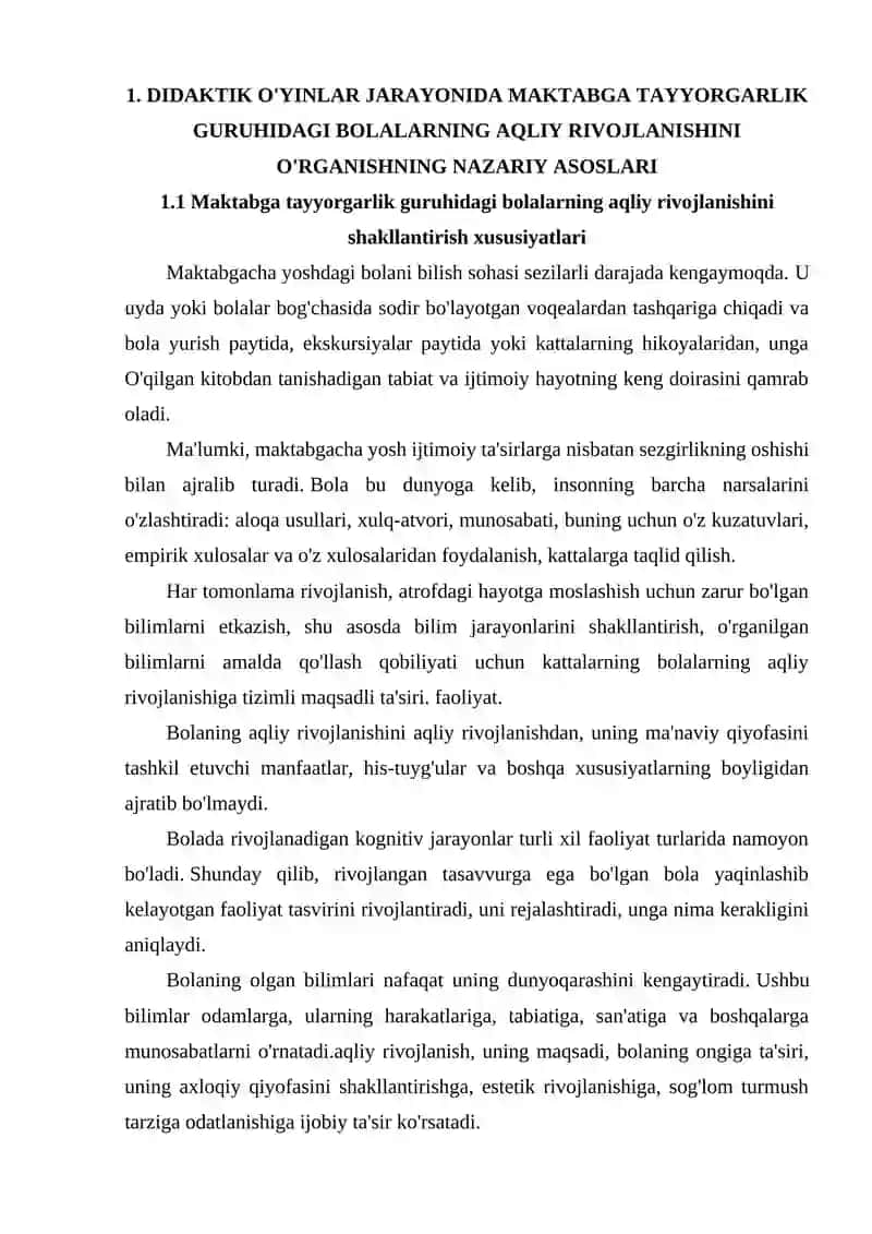 BILISH JARAYONINING RIVOJLANISHI SOHASINING KUTILAYOTGAN NATIJALARI ASPSIDA TA'LIMIY O'YINLARDAN FOYDALANISH 4