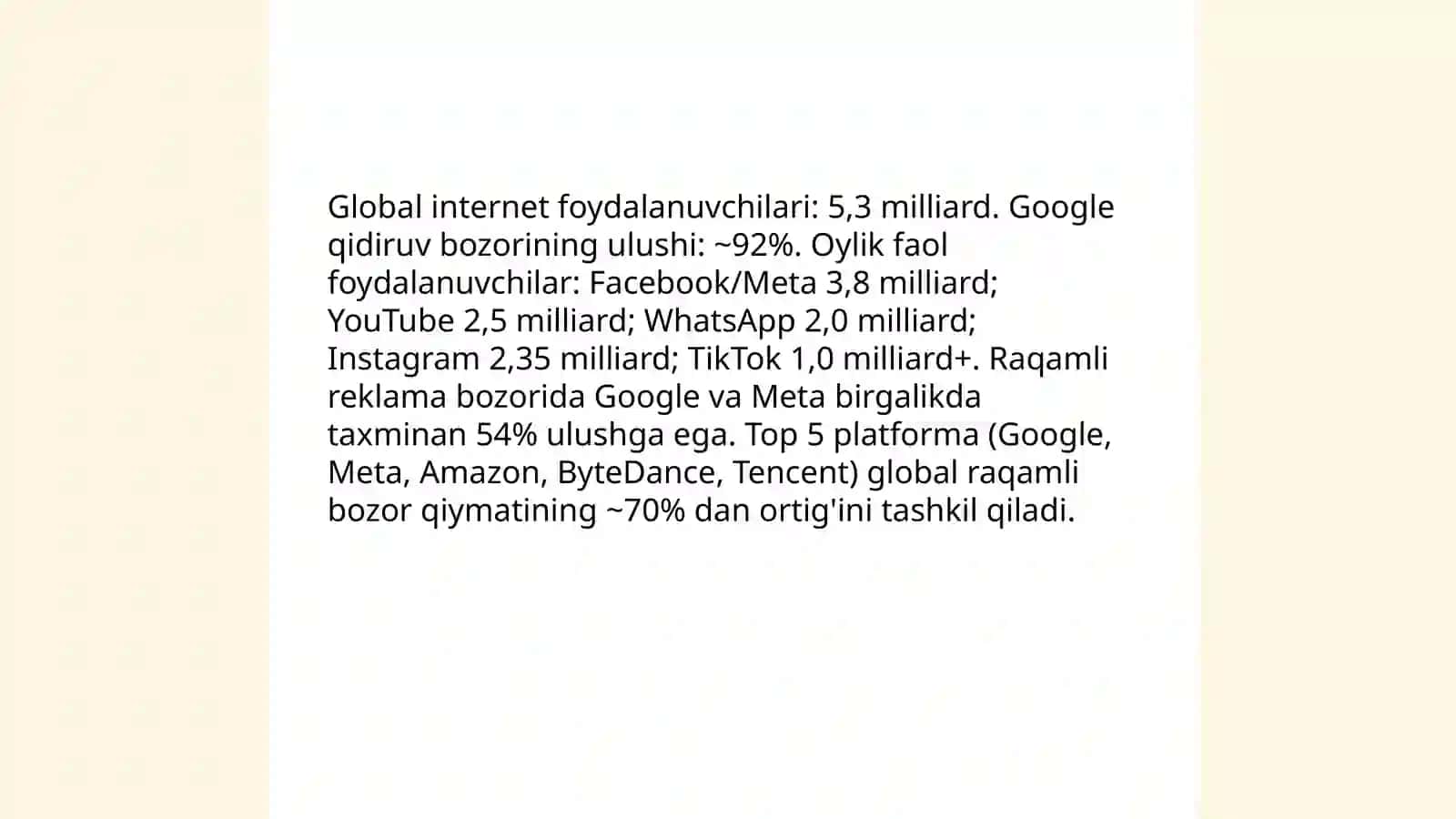Jahon media va axborot makonida raqobat muhiti 4