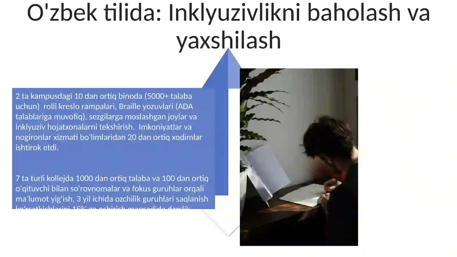 Inklyuziv ta'lim tashkilotlarida muhitni rivojlantirish 4