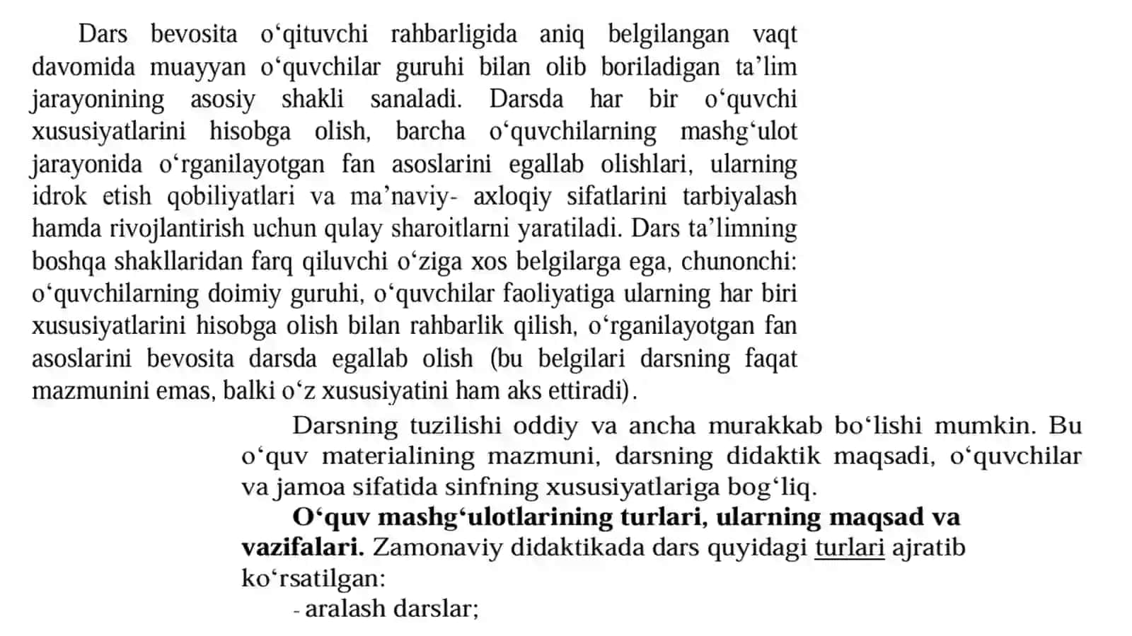 O‘quv va darsdan tashqari mashg‘ulotlarni tashkil etish va o‘tkazish metodikasi 4