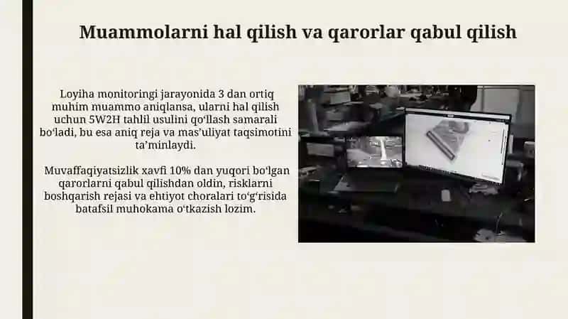Loyihani nazorat qilish 4