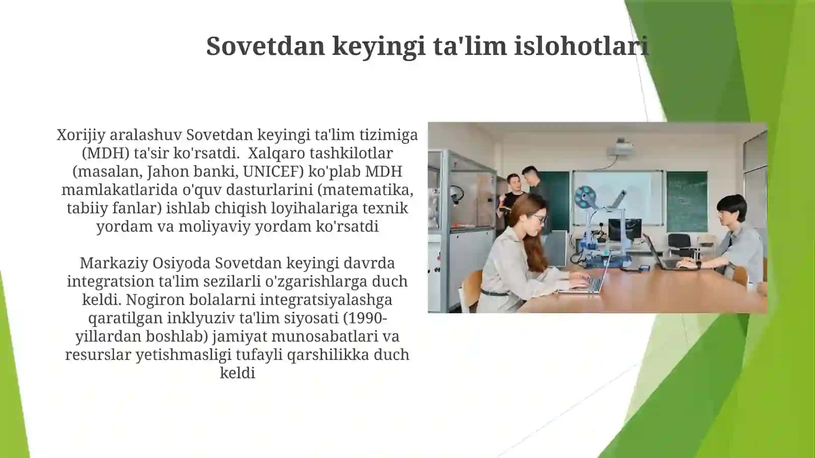 Markaziy Osiyo va MDH, xorij davlatlarida integratsiyalashgan ta'lim 4