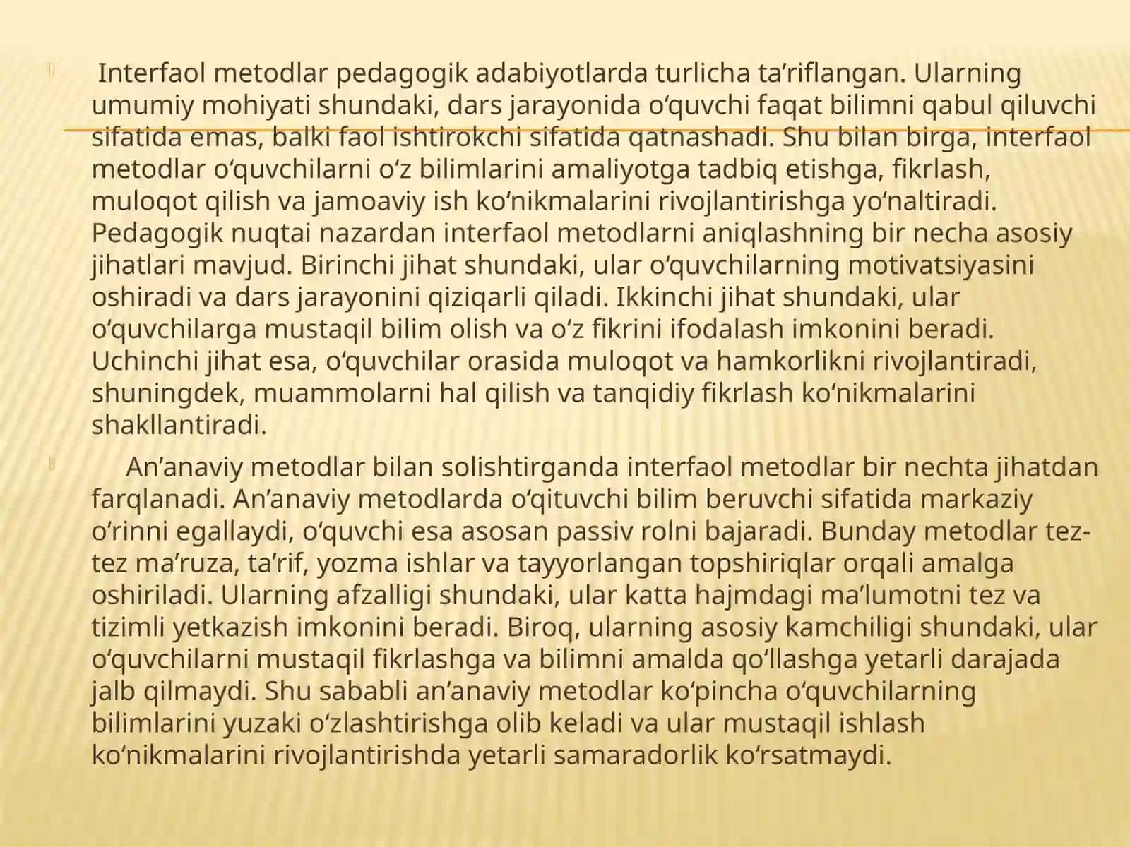 INTERFAOL METODLARDAN FOYDALANISH 4