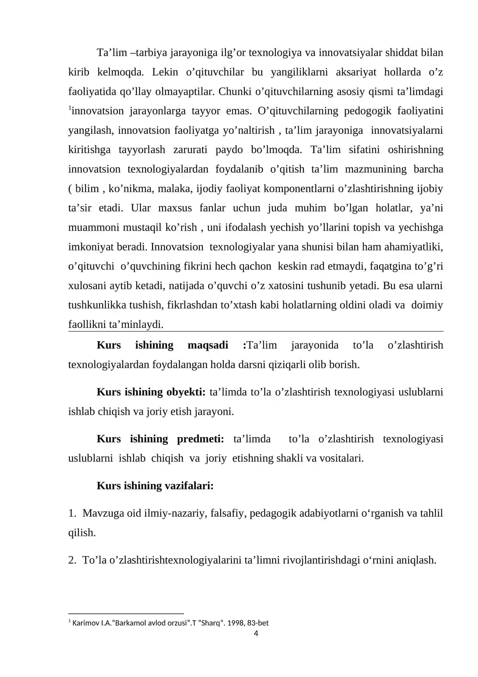 To’la o’zlashtirish texnologiyasi 4