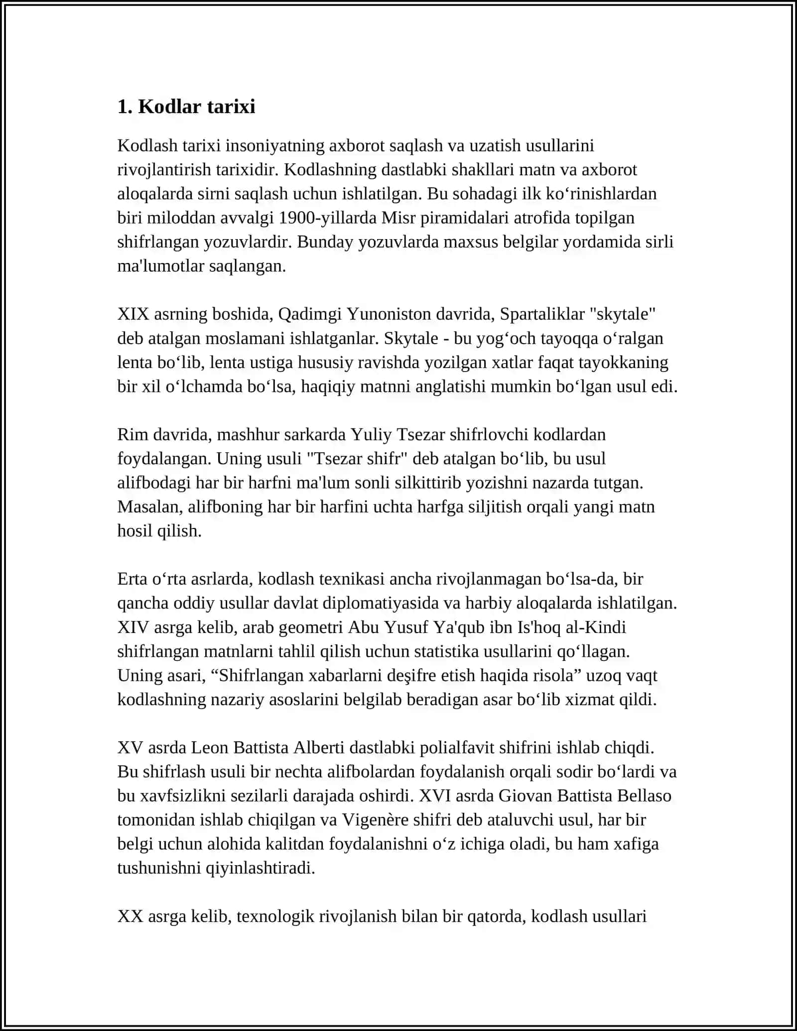 KODLAR HAQIDA 4