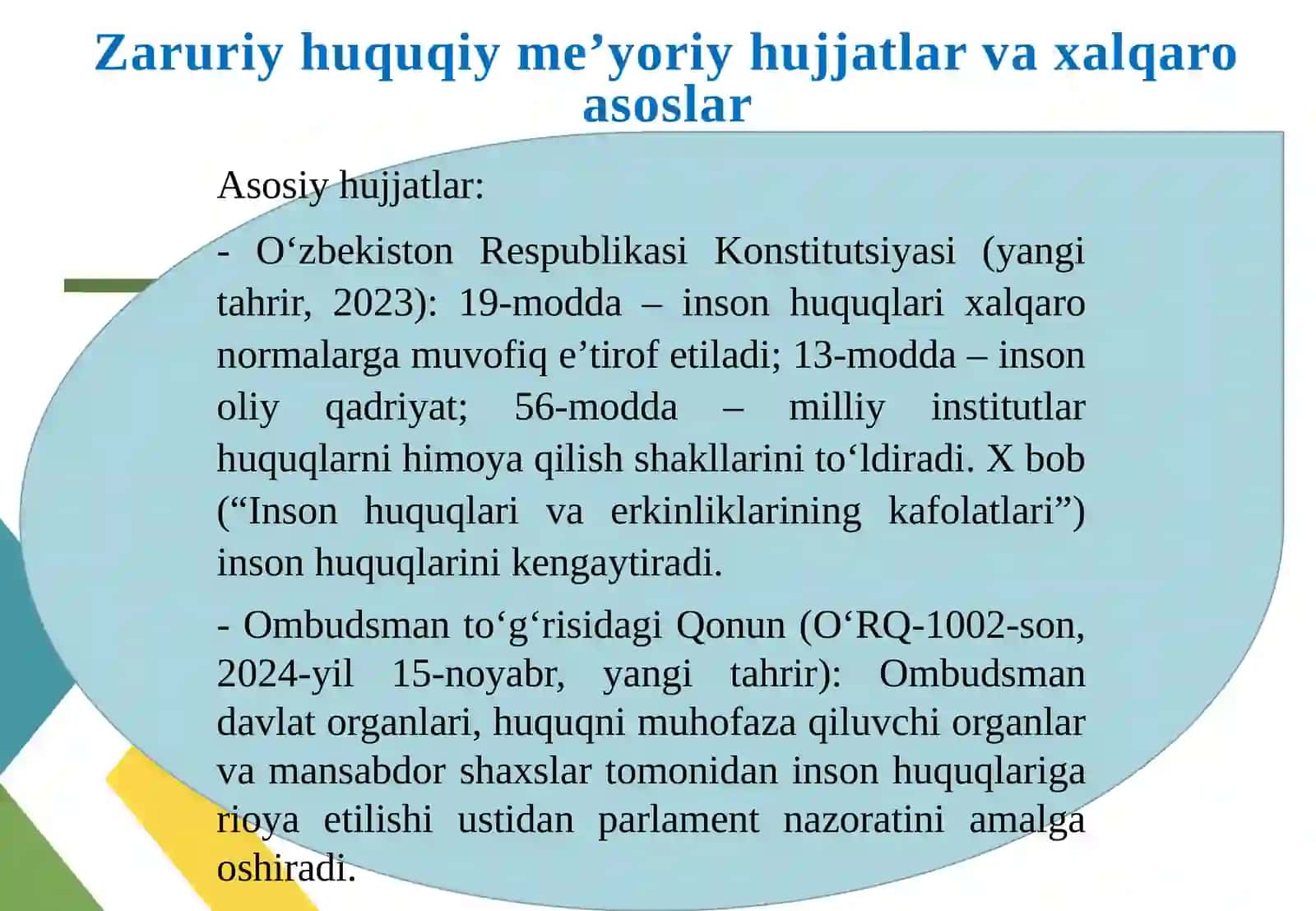 Inson huquqlarini himoya qiluvchi milliy institutlar tizimi 4