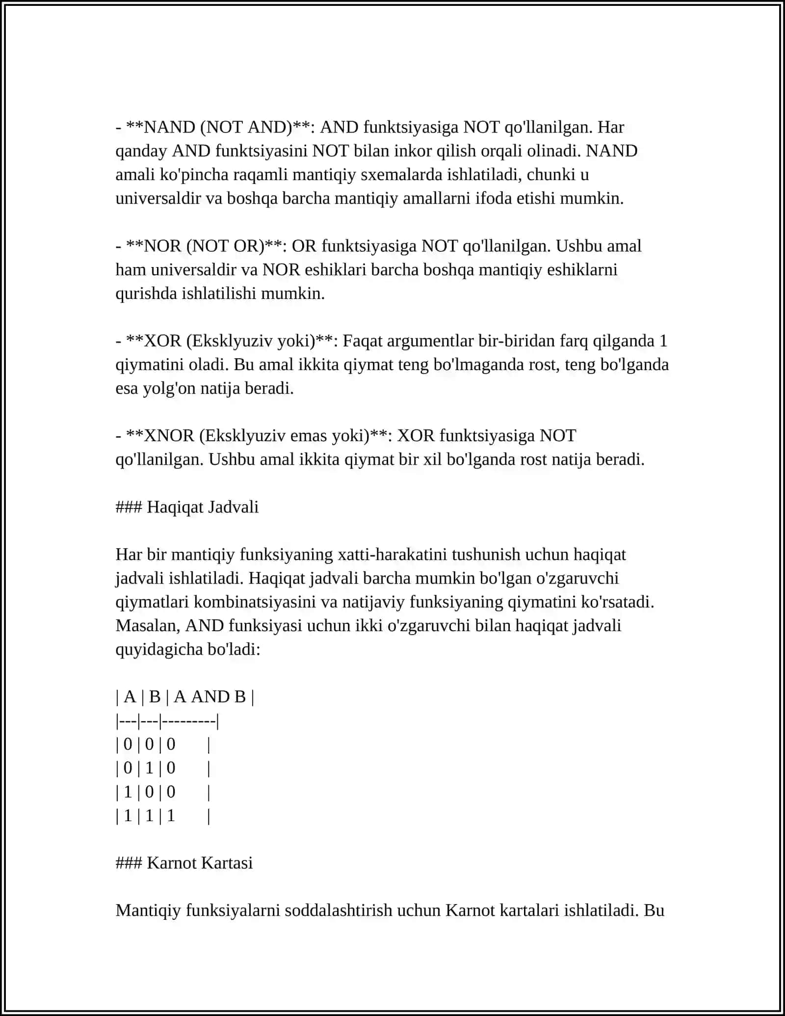 MANTIQIY FUNKSIYALARNI QOʻLLAB MATEMATIK MASALALAR YECHISH 4