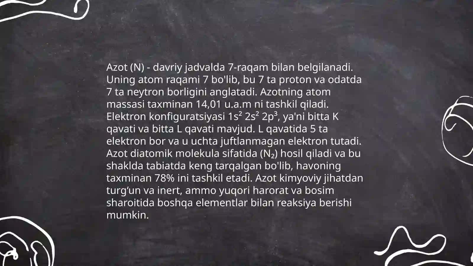 Azotning xossalari va ishlatilishi 4