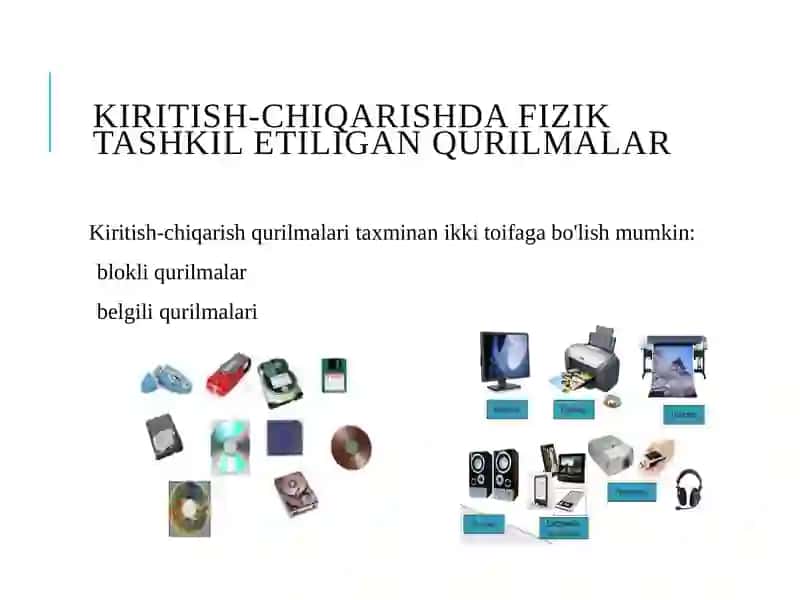 4-Ma’ruza.OPERATSION TIZIMLARDA KIRITISH-CHQARISH AMALLARI. MIJOZ-SERVER TEXNOLOGIYASI 4