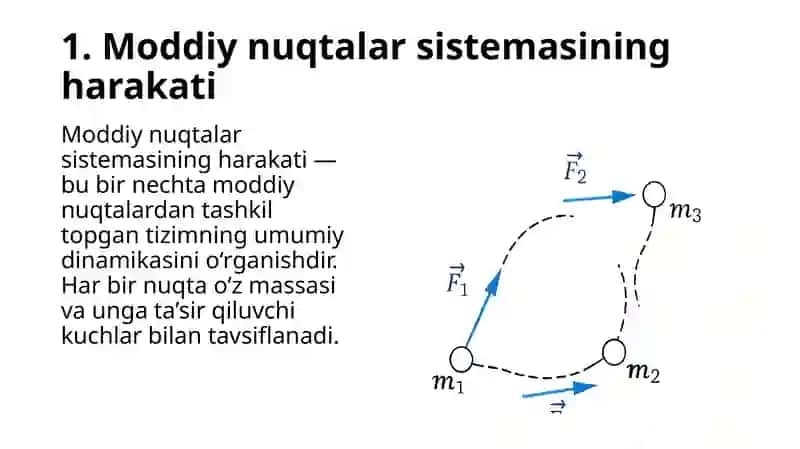 Moddiy Nuqtalarsistemasining Harakati. Massa Markazi 4
