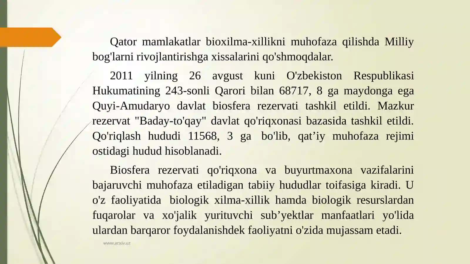 Mamlakatimiz milliy bog'lari va qo'riqxonalari 4