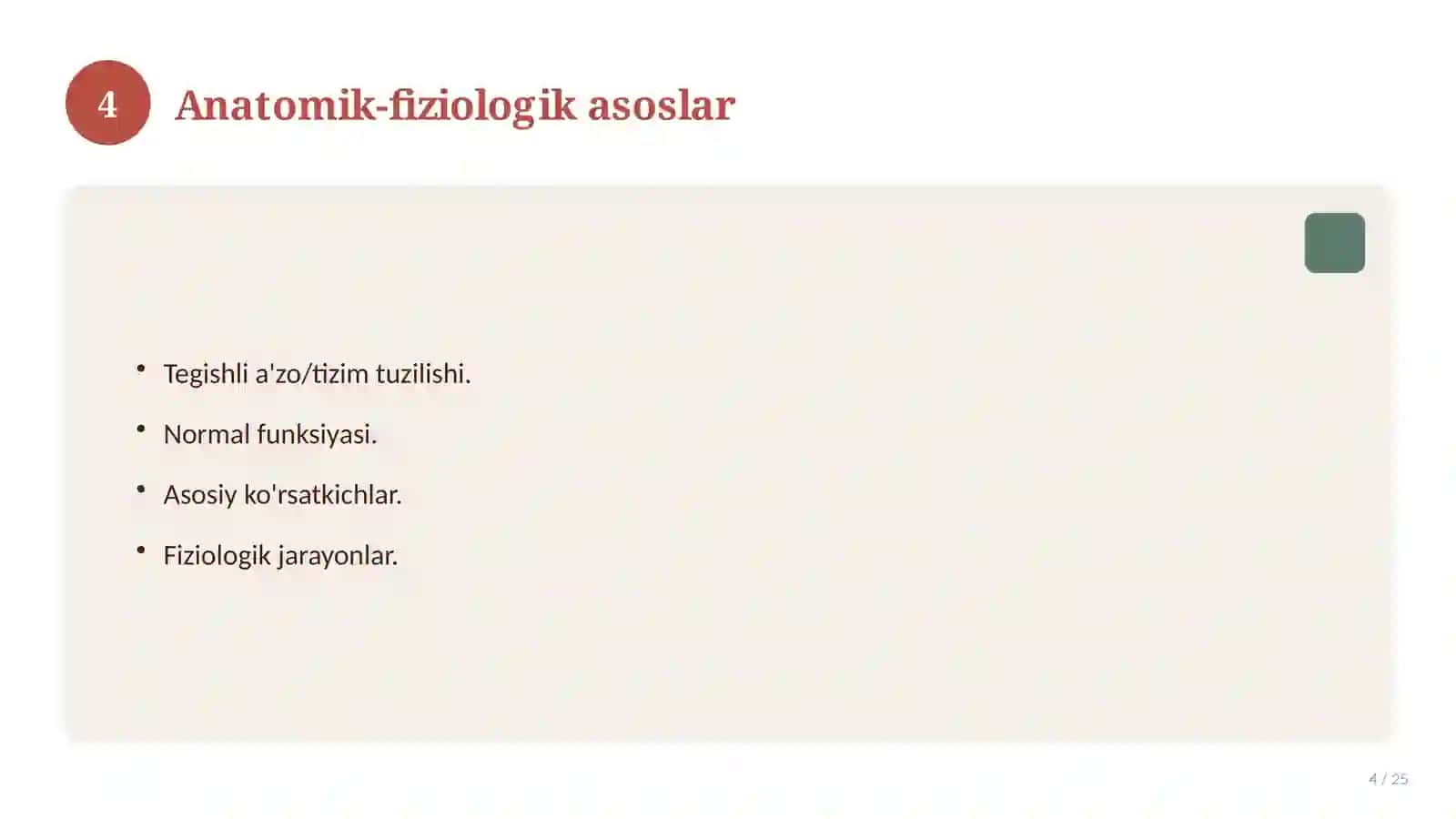 Inson organizmi tizimlari 4
