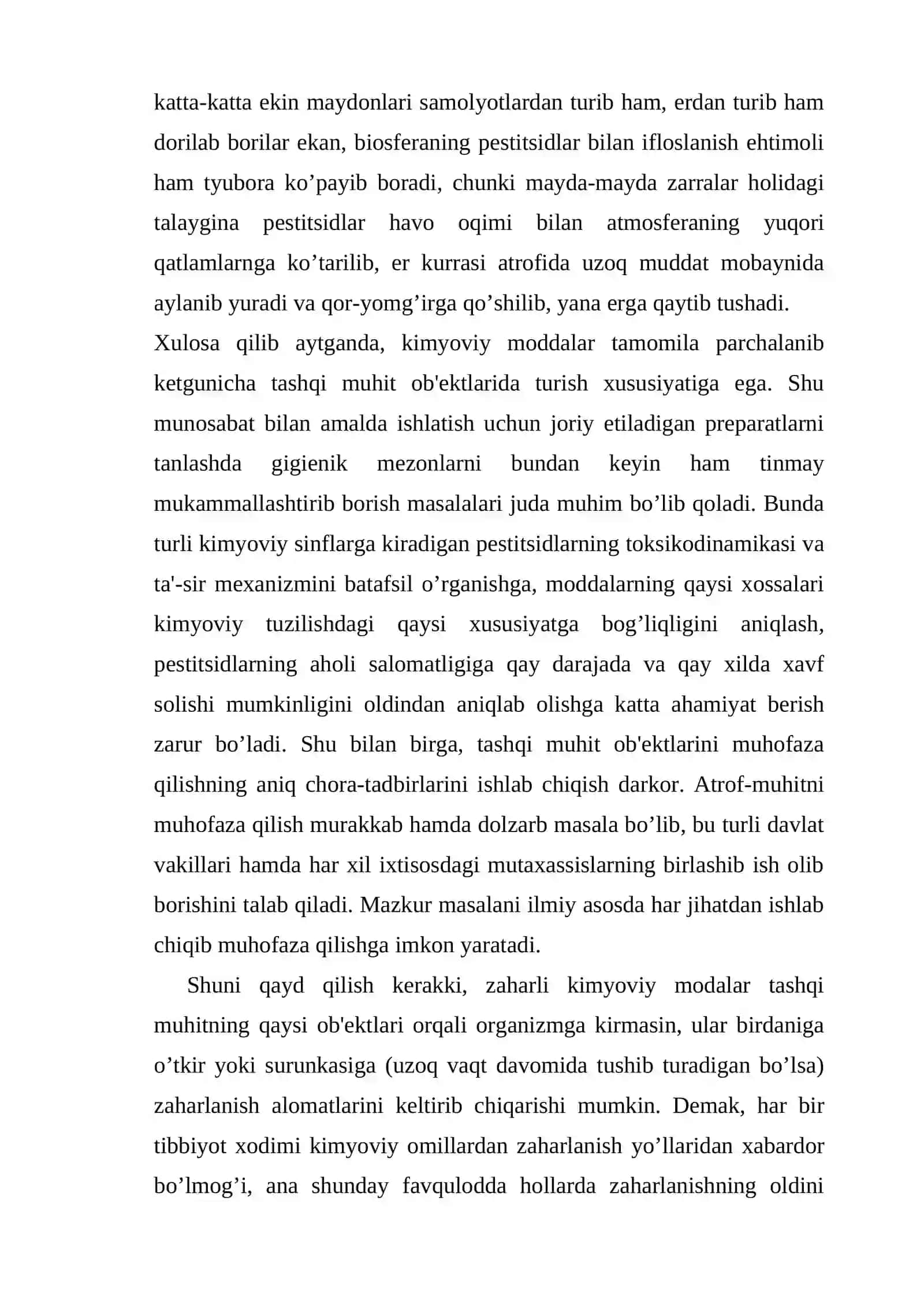 Kimyoviy chiqindilarni tirik organizmga tasiri 4