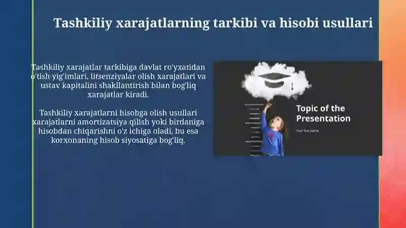 Tashkilot xarajatlari” buxgalteriya toifasi tushunchasi va ularni tan olish tartibi 4