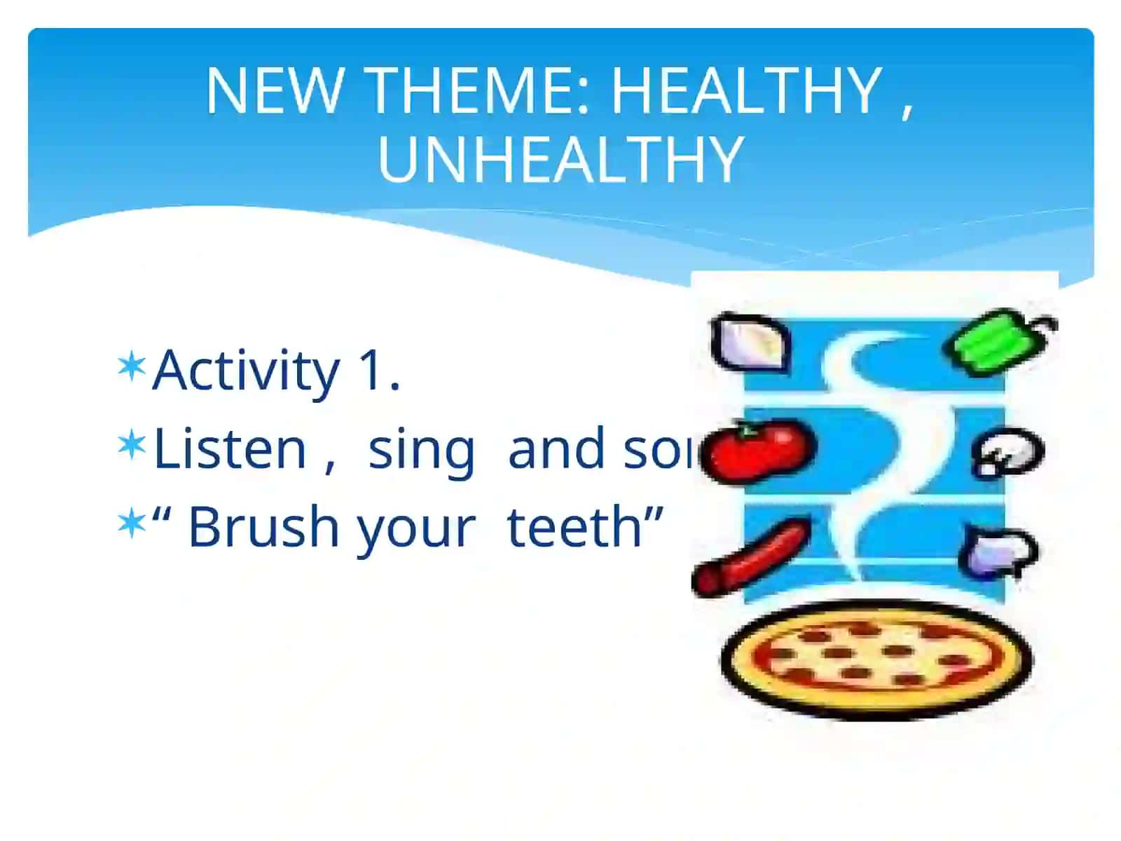 Azizaning "healthy, unhealthy" mavzusidagi ochiq dars 4