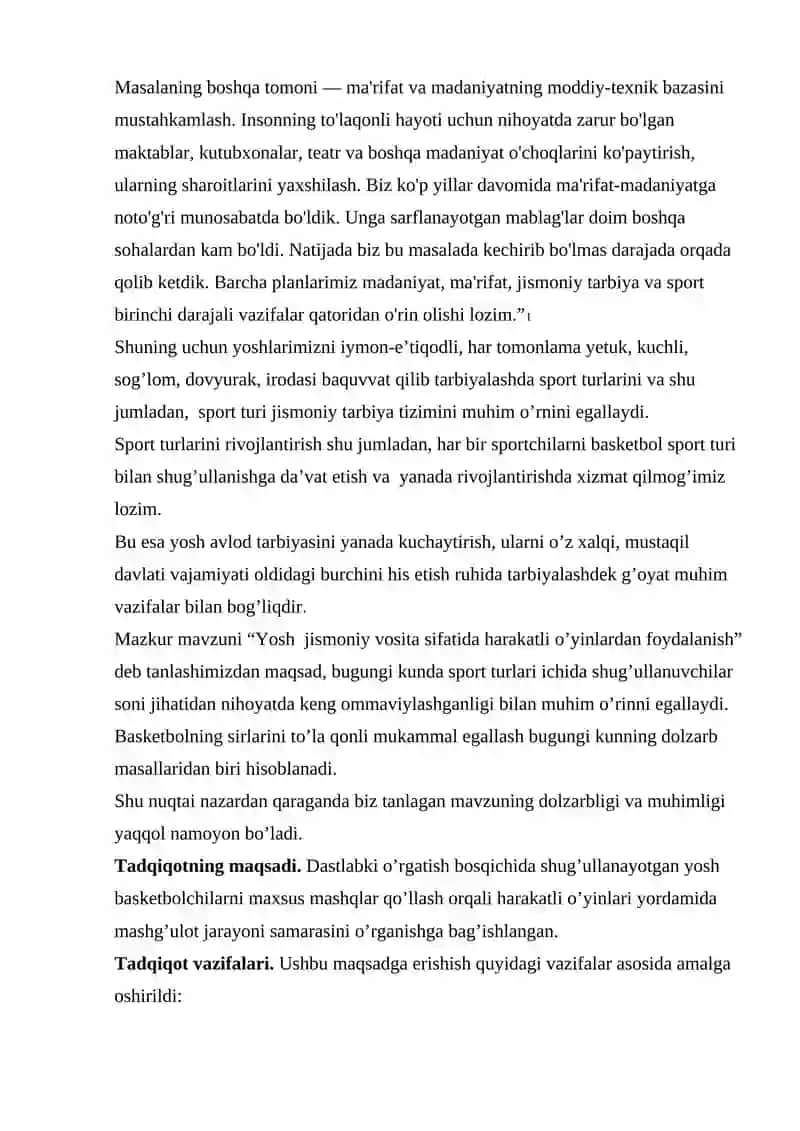 Sinfdan tashqari olib boriladigan jismoniy tarbiya ishlarini tashkil qilish va o’tkazish metodikasi (voleybol to’garagi) 4