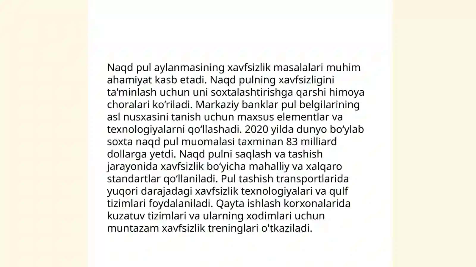 Naqd pul aylanmasining zarurligi 4