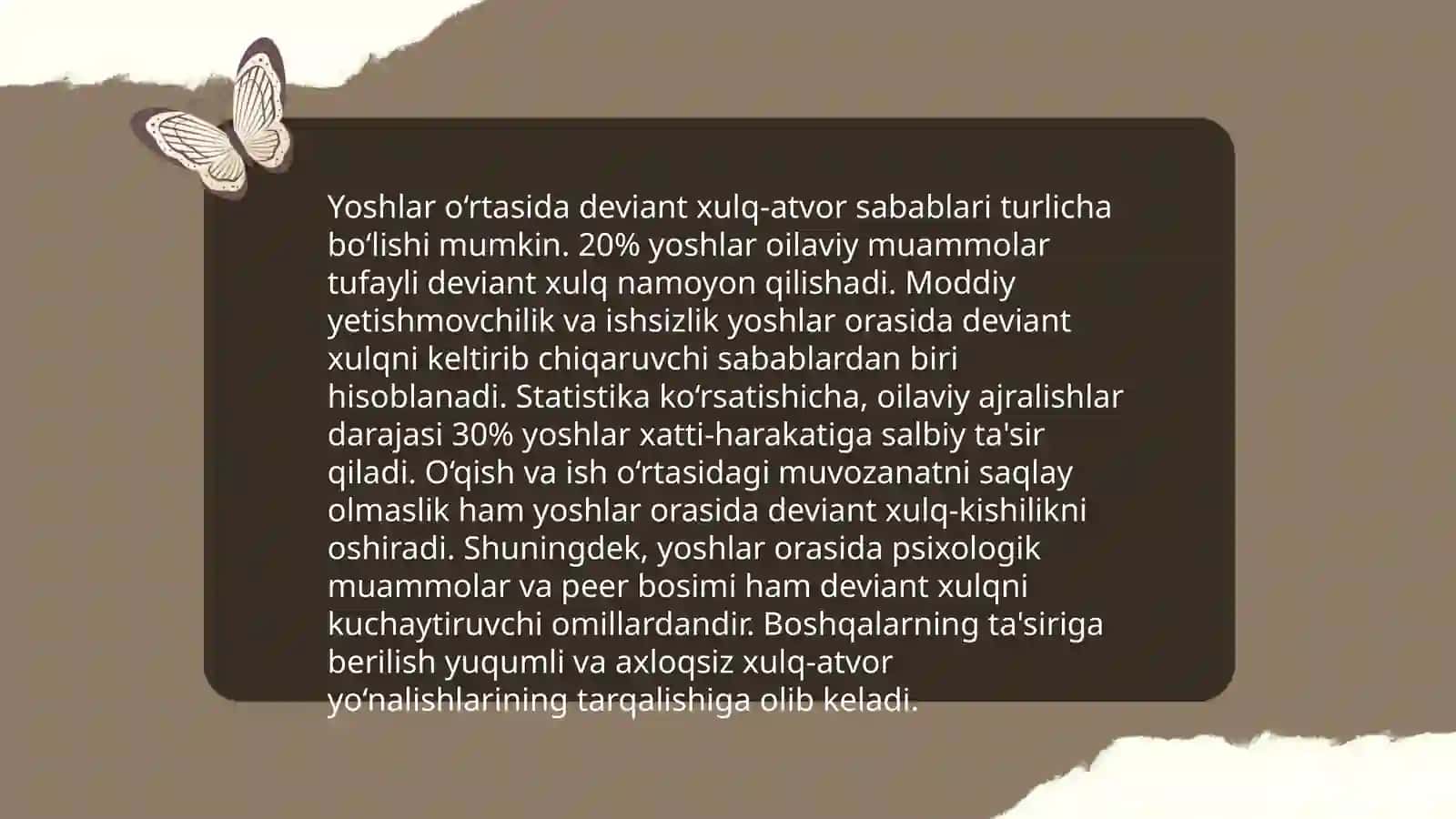 Deviant xulq-atvor tushunchasi va ta'rifi 4