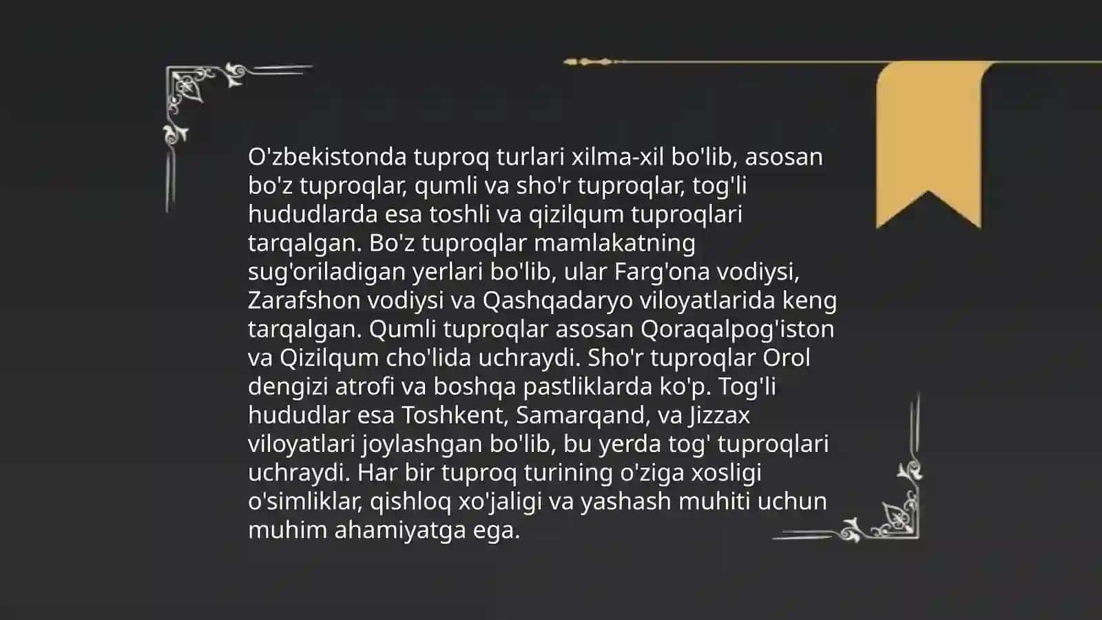 Tuproqlar geografiyasining O'zbekistonda rivojlanishi 4