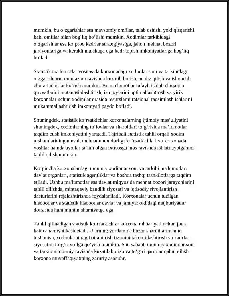 KORXONLARDA XODIMLAR STATISTIKASI KÔRSATKICHLARI 4