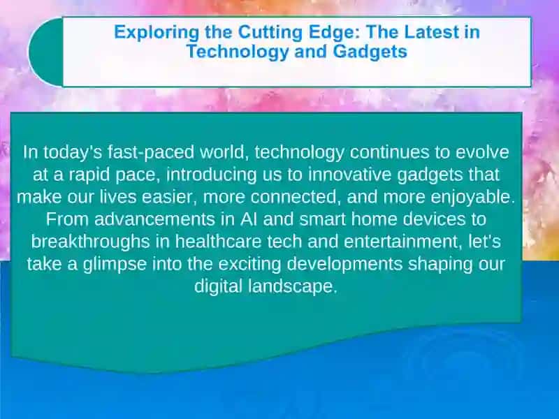 Technology and Gadgets 4