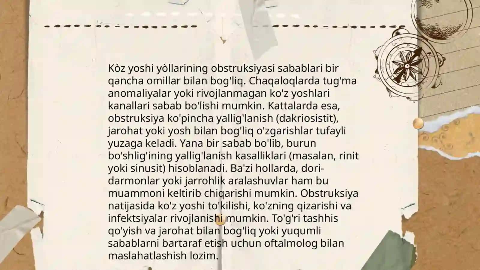 Kòz yoshi yòllarining jarrohlik usullari 4