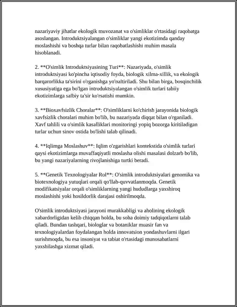 ÖSIMLIK INTRODUKSIYASI VA BIOLOGIK XILMA-XILLIK 4