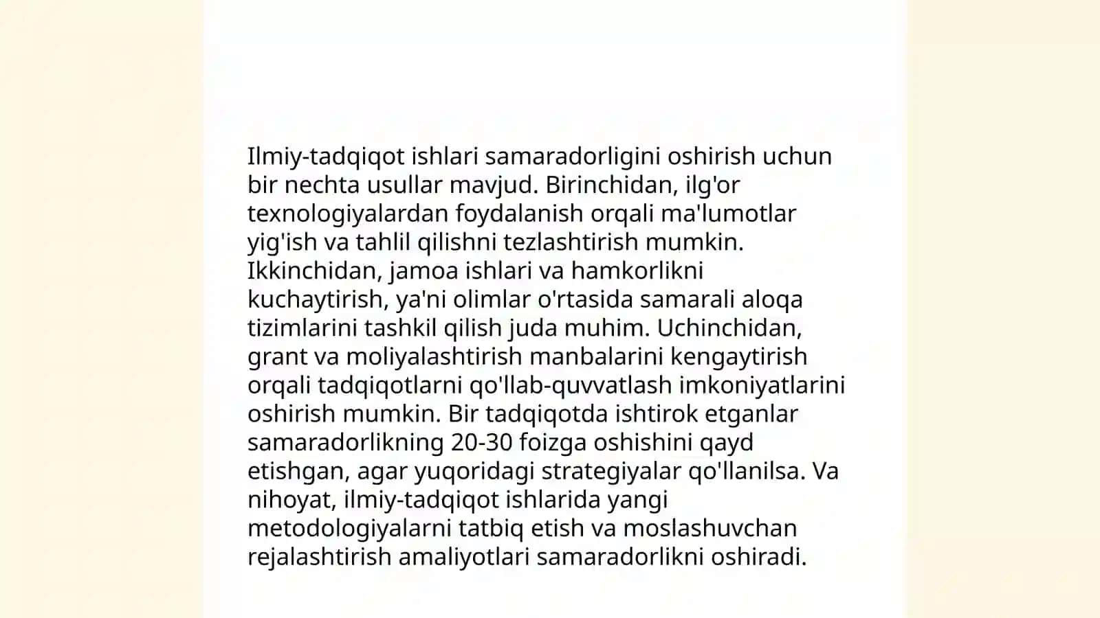 ILMIY TADQIQOTLARNING JORIY ETILISH SAMARASI 4