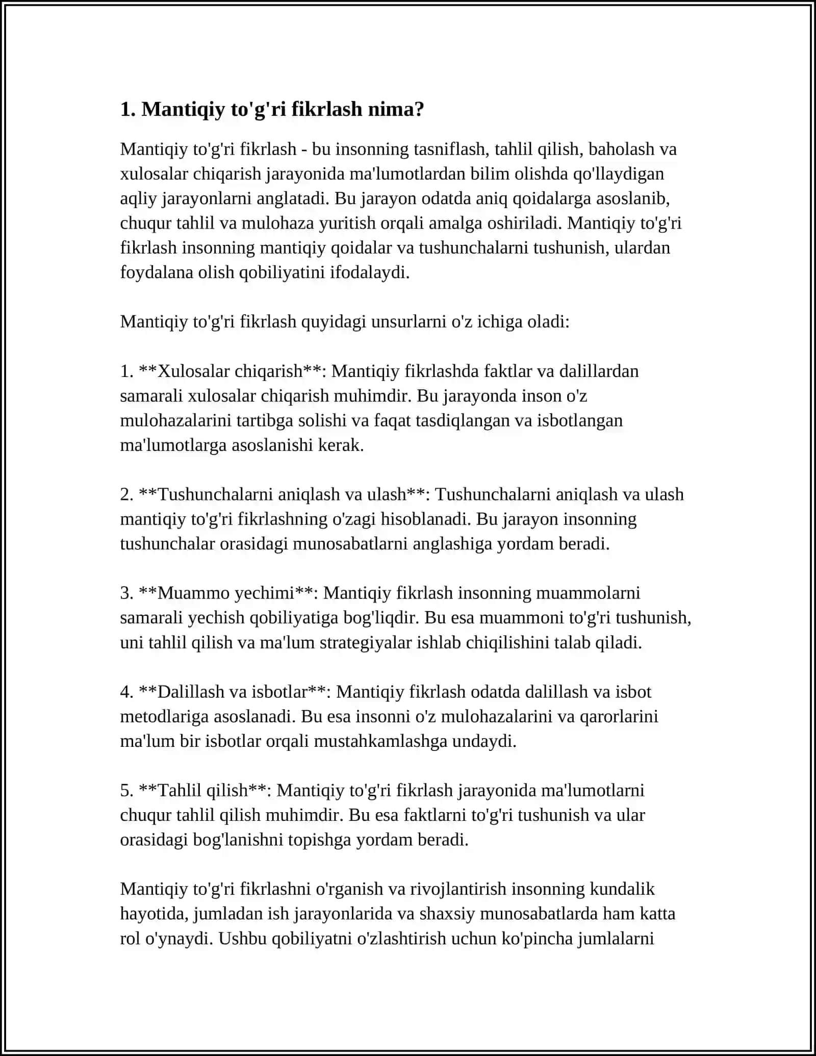 Mantiqiy to'g'ri fikrlash va huquqiy asoslashing yurist faoliyatidagi yoli 4