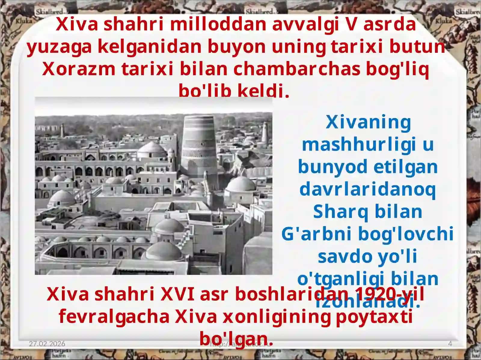 8-sinf O'zbekiston tarixi fanidarsligi asosida 4