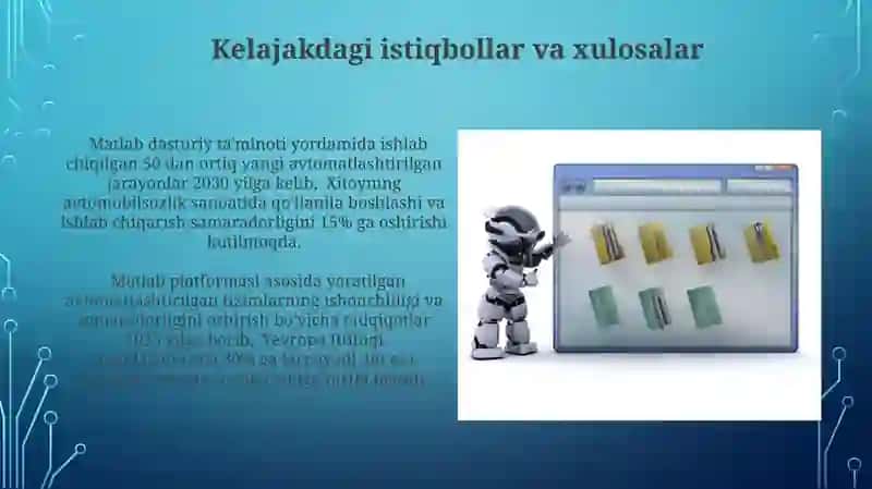 MATLAB dasturiy paketining avtomatlashtirishdagi roli 4