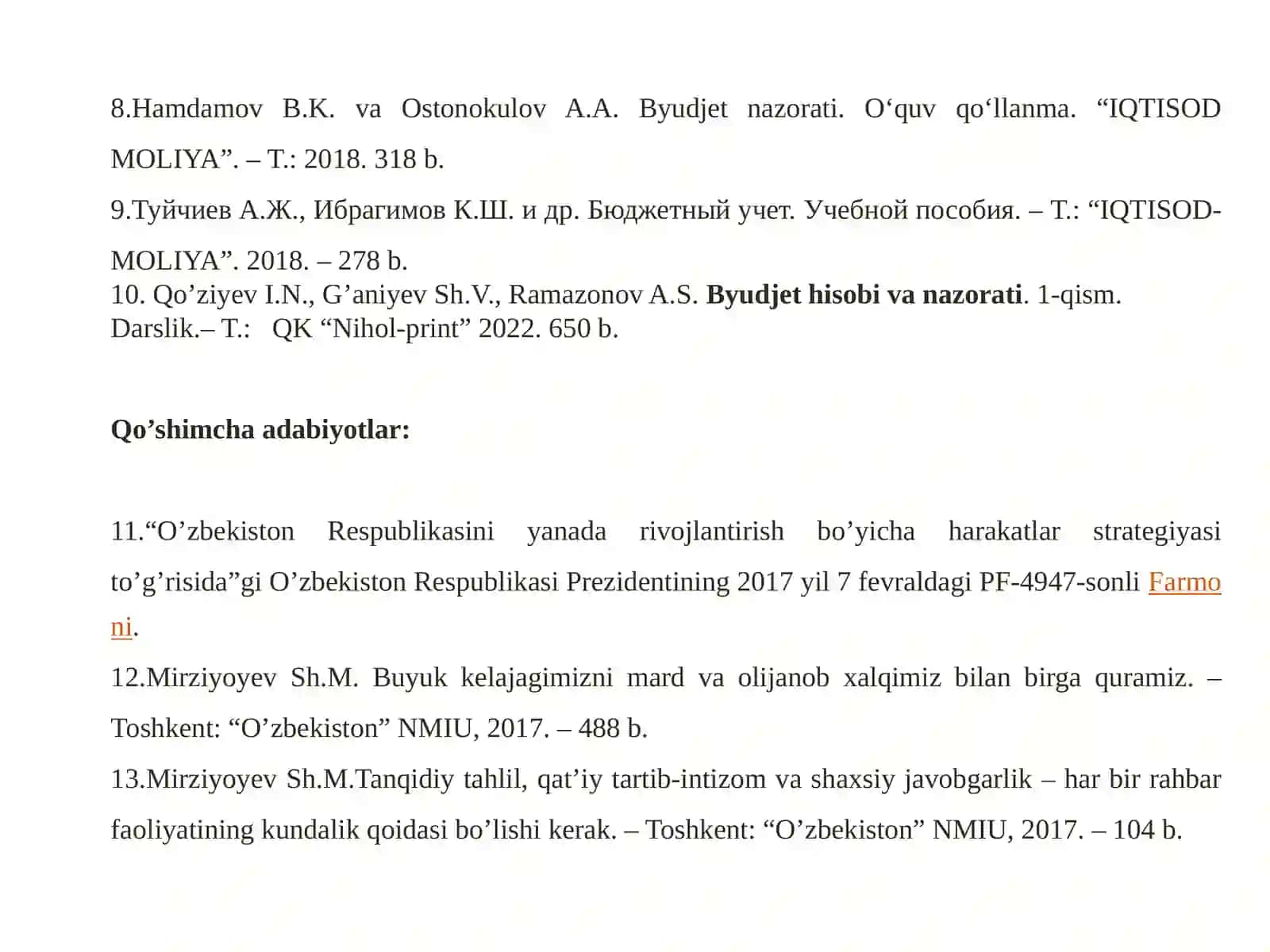 Budjet hisobi standartlari 4
