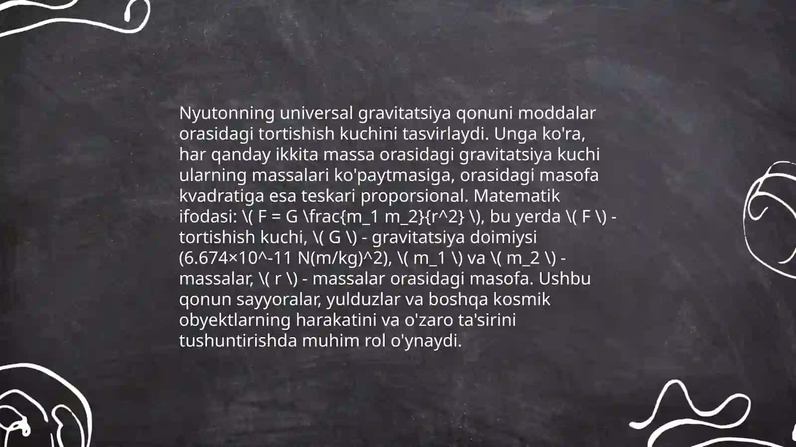 Gravitatsion kuch va uning tabiati 4