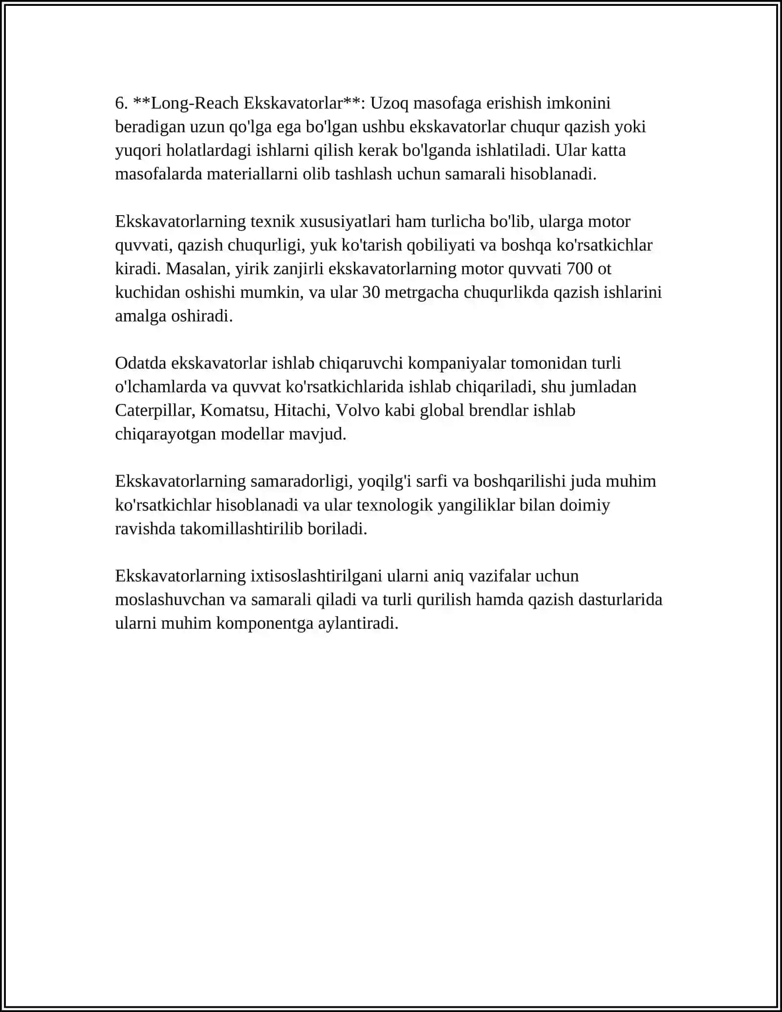 BIR CHOʻMICHLI EKSKAVATORLAR METTALLAKONSTRUKSIYALARI 4