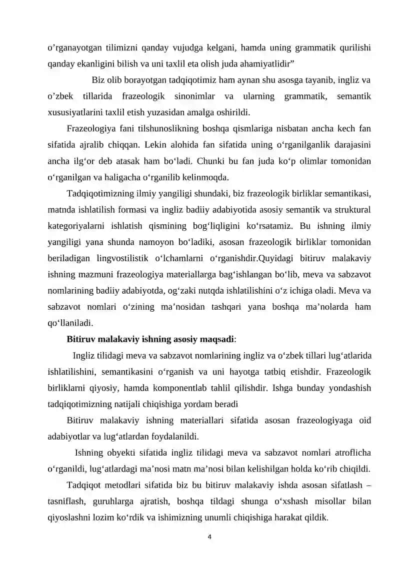 Meva va sabzavot nomlari bilan boshlanuvchi frazeologik iboralarning badiiy adabiyotda qo’llanilishi 4