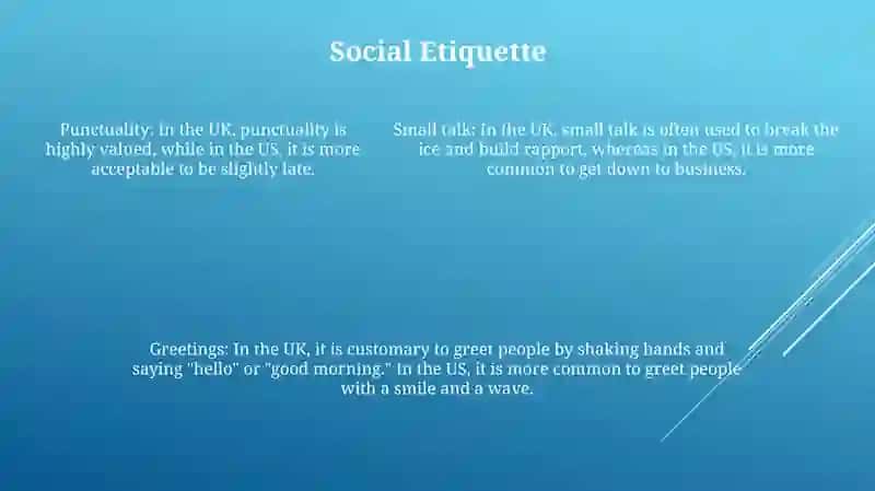 Cultural Differences Between Usa And Uk 4