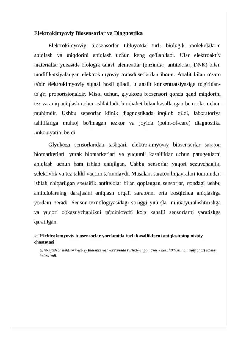 Elektrokimyoning Tibbiyotdagi Asosiy Qo'llanilishi 4