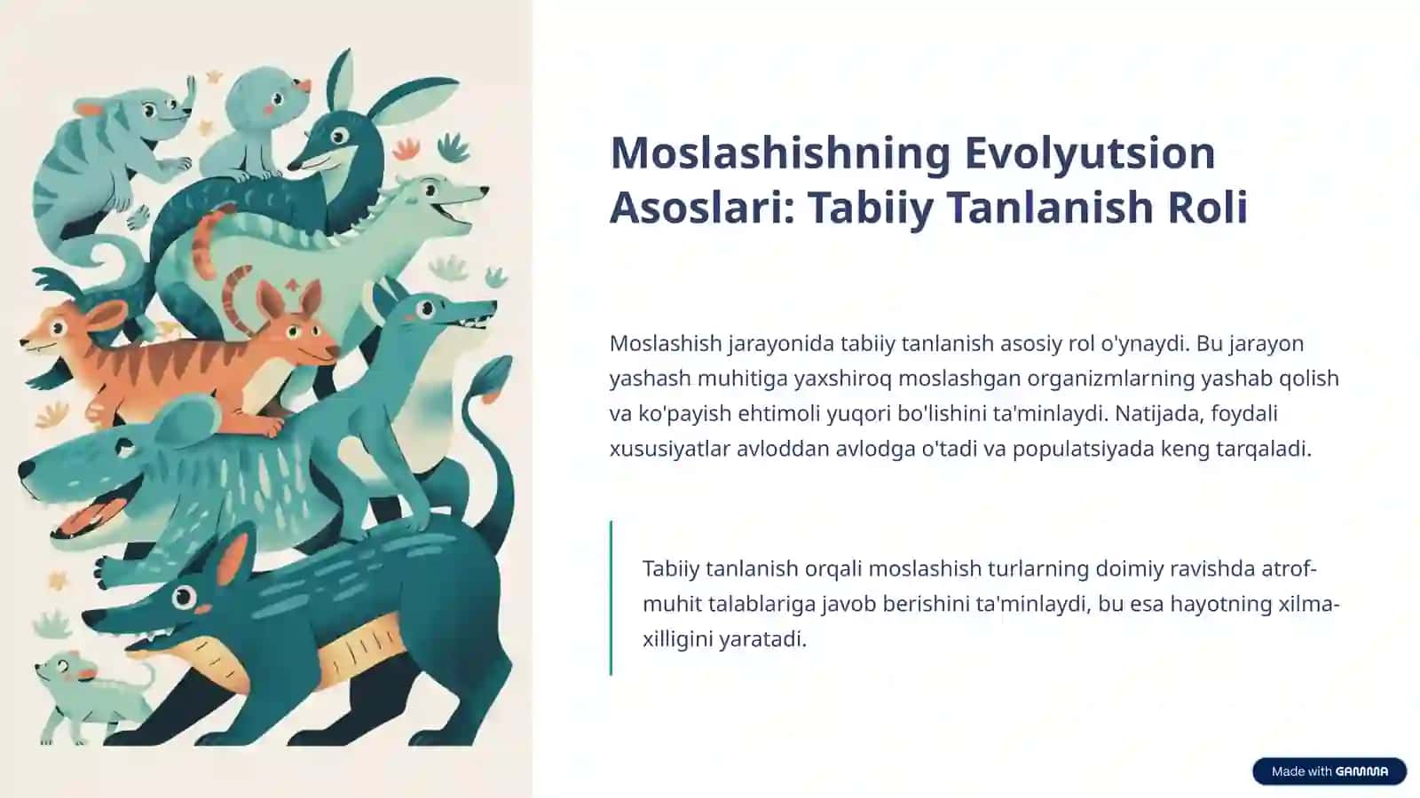 Organizmning Moslashishi va Uning Bosqichlari 4