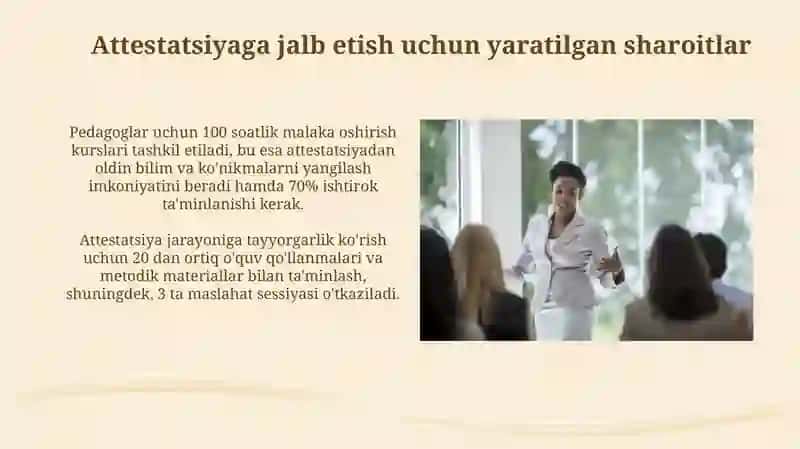 Pedagog kadrlarni Attestatsiyaga Jalb Etish 4