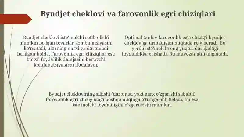 Iste'molchi tanlovi va foydalilik asoslari 4