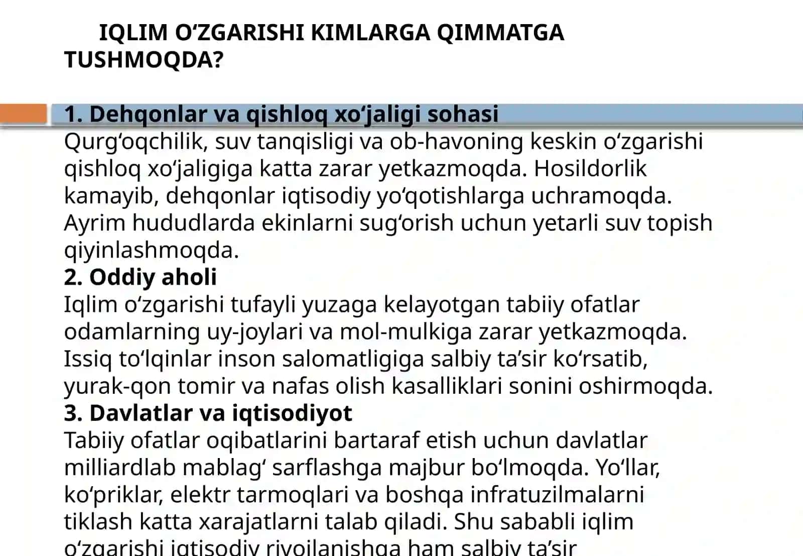IQLIM O’ZGARISHI KIMGA QIMMATGA TUSHYAPDIREJA 4