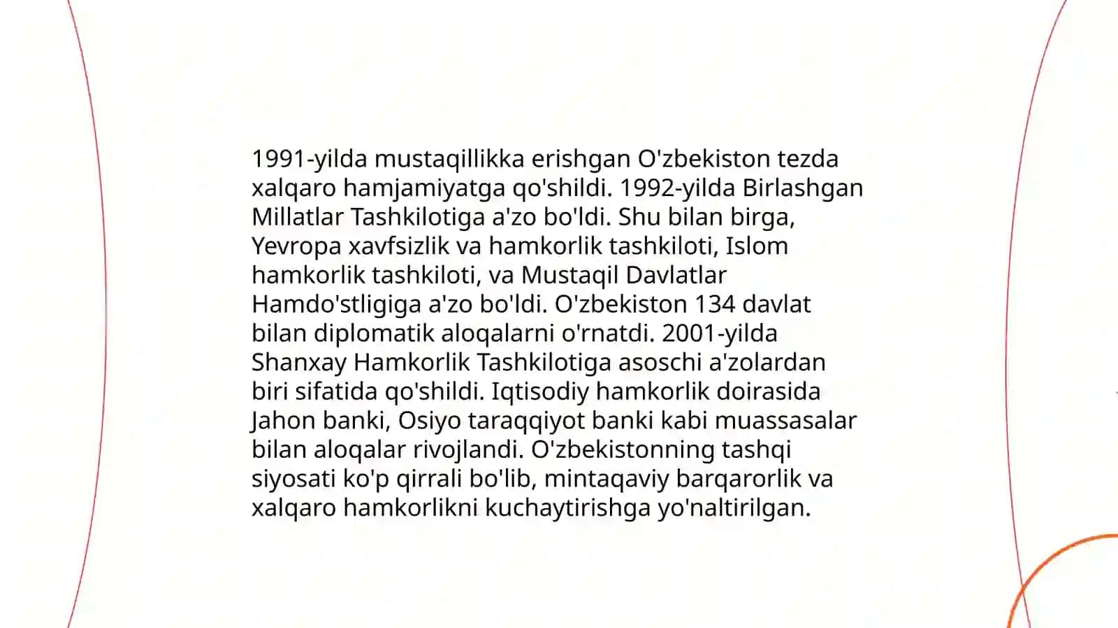 O’zbekistonni xalqaro reytingidagi ko’rsatgichlarini ko’tarishining tarixiy va siyosiy ahamiyati 4