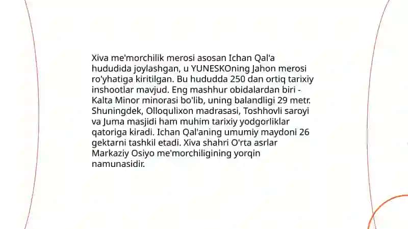 Xiva xonligi madaniyati va sanati 4